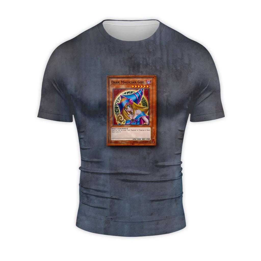 Yugioh Dark Magician Girl Card On Gray Background Anime Apparel