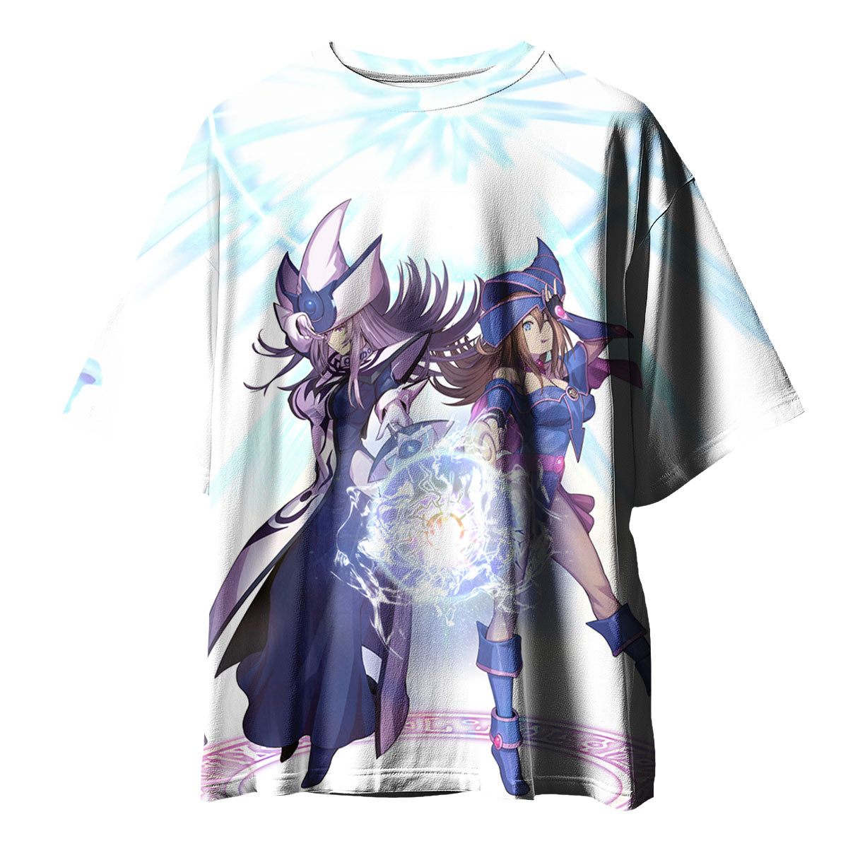 Yugioh Dark Magician Girl Casting Blue Magic Spell Anime Apparel