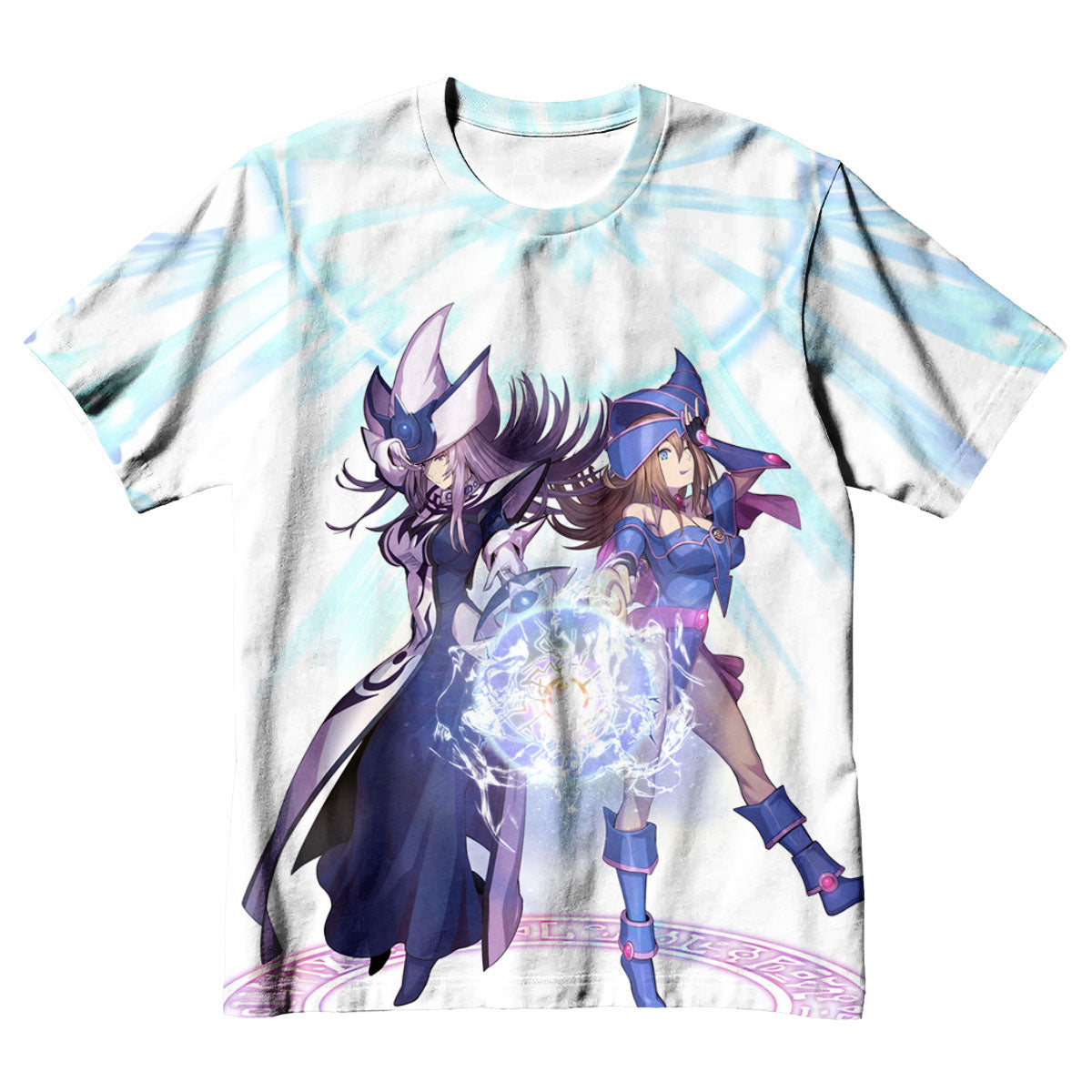 Yugioh Dark Magician Girl Casting Blue Magic Spell Anime Apparel