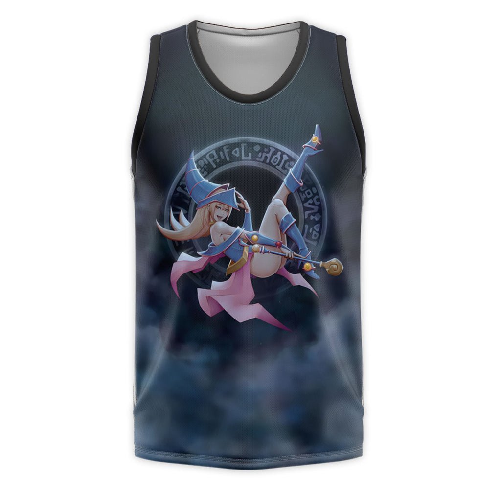 Yugioh Dark Magician Girl Floating In Blue Pink Mist Anime Apparel