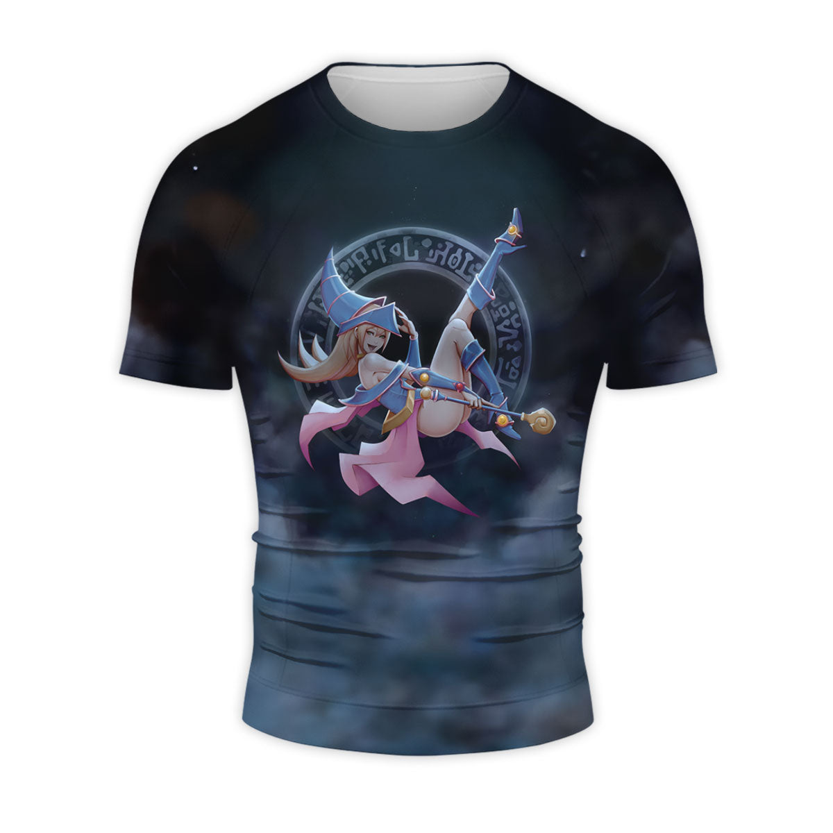 Yugioh Dark Magician Girl Floating In Blue Pink Mist Anime Apparel