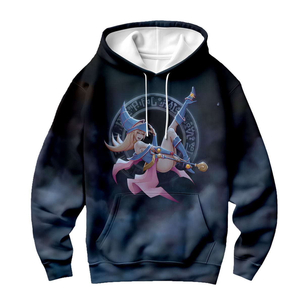 Yugioh Dark Magician Girl Floating In Blue Pink Mist Anime Apparel
