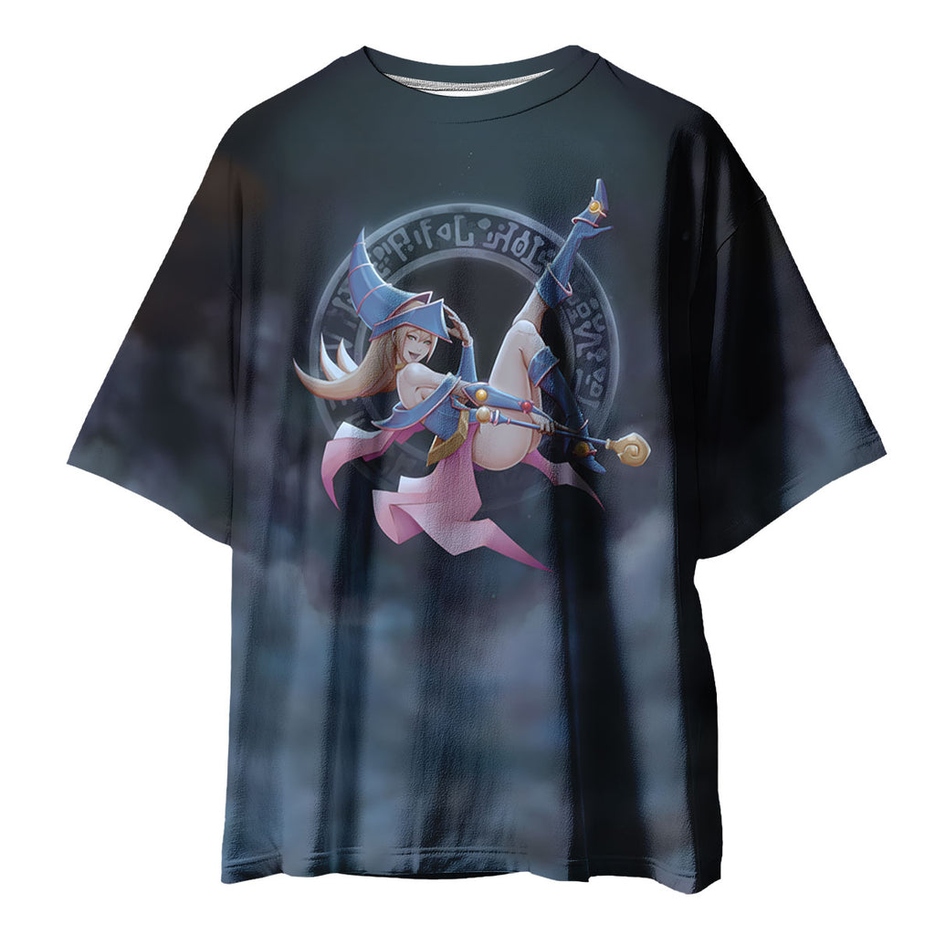 Yugioh Dark Magician Girl Floating In Blue Pink Mist Anime Apparel