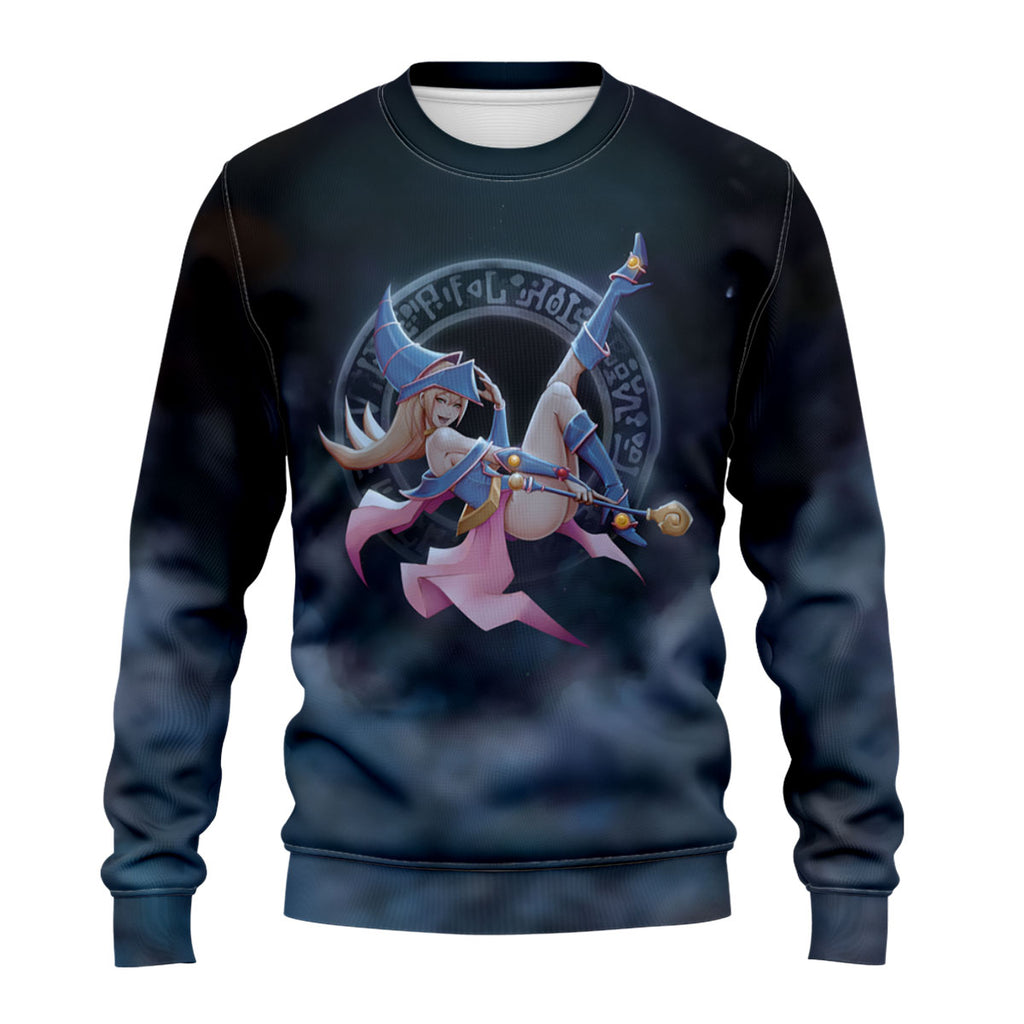 Yugioh Dark Magician Girl Floating In Blue Pink Mist Anime Apparel