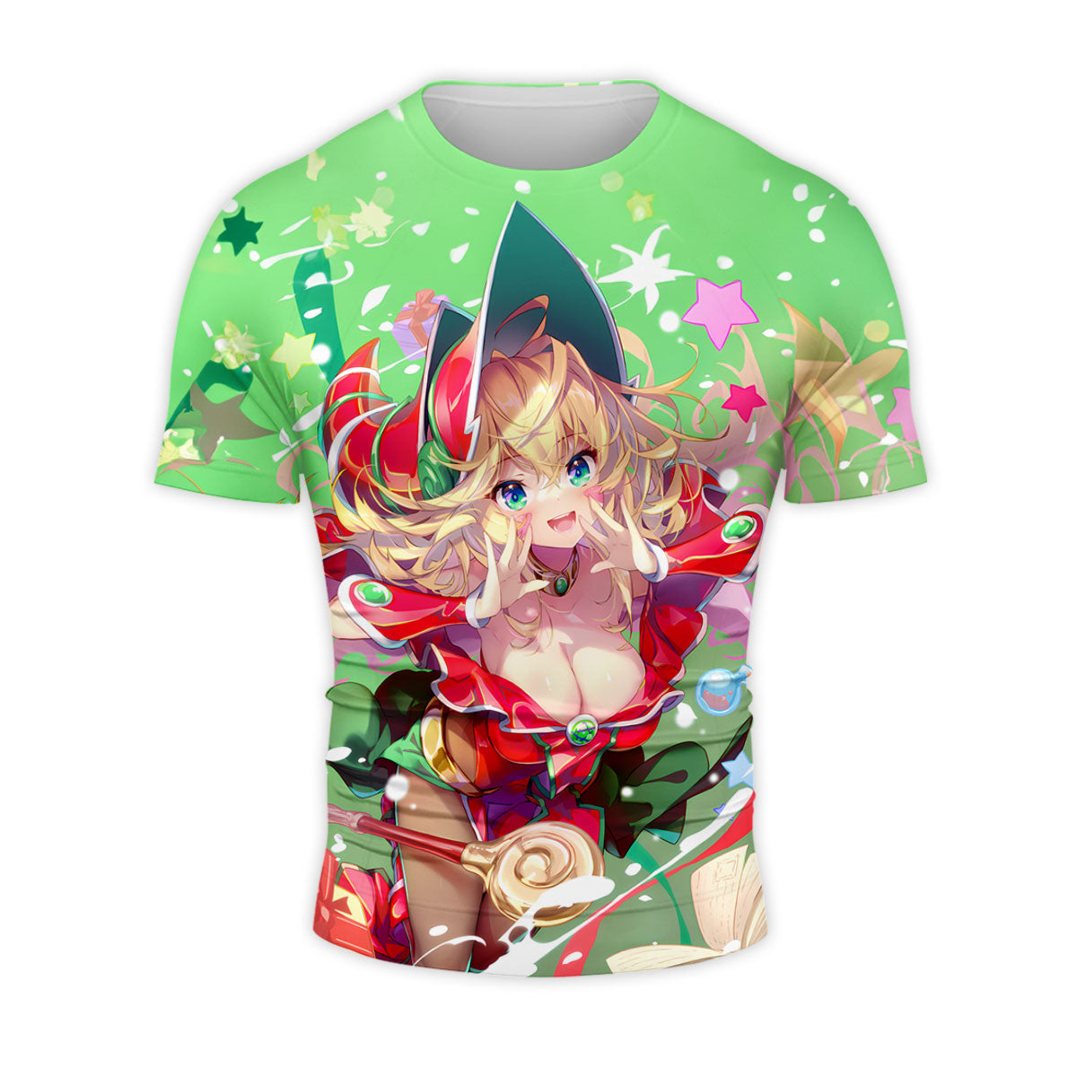 Yugioh Dark Magician Girl Green Festive Scene Anime Apparel