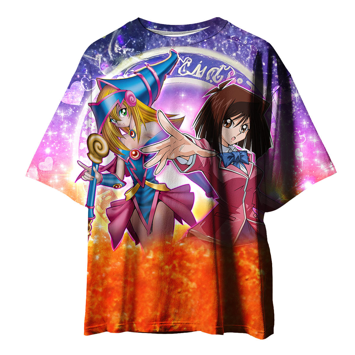 Yugioh Dark Magician Girl Tea Gardner Standing With Sparkling Pink Stars Anime Apparel