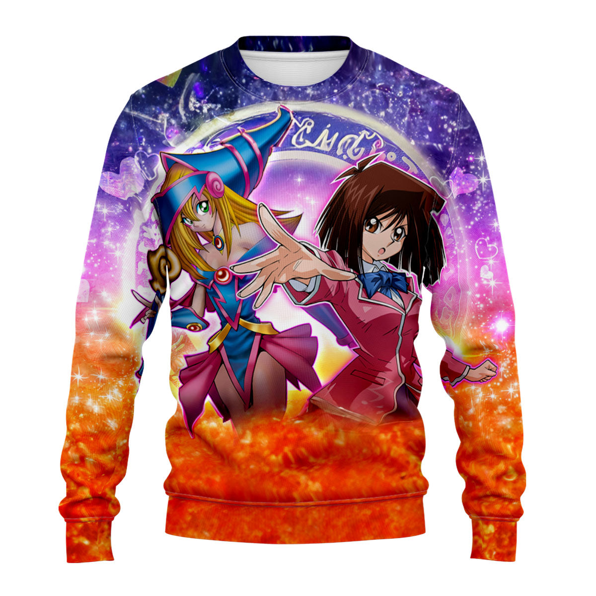 Yugioh Dark Magician Girl Tea Gardner Standing With Sparkling Pink Stars Anime Apparel