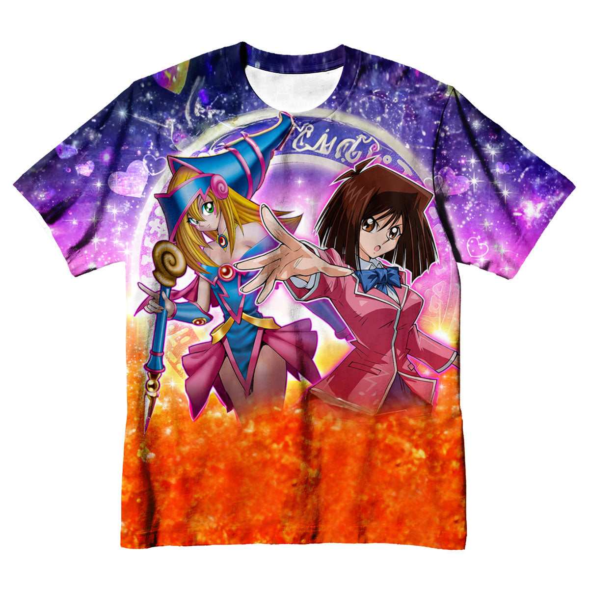 Yugioh Dark Magician Girl Tea Gardner Standing With Sparkling Pink Stars Anime Apparel