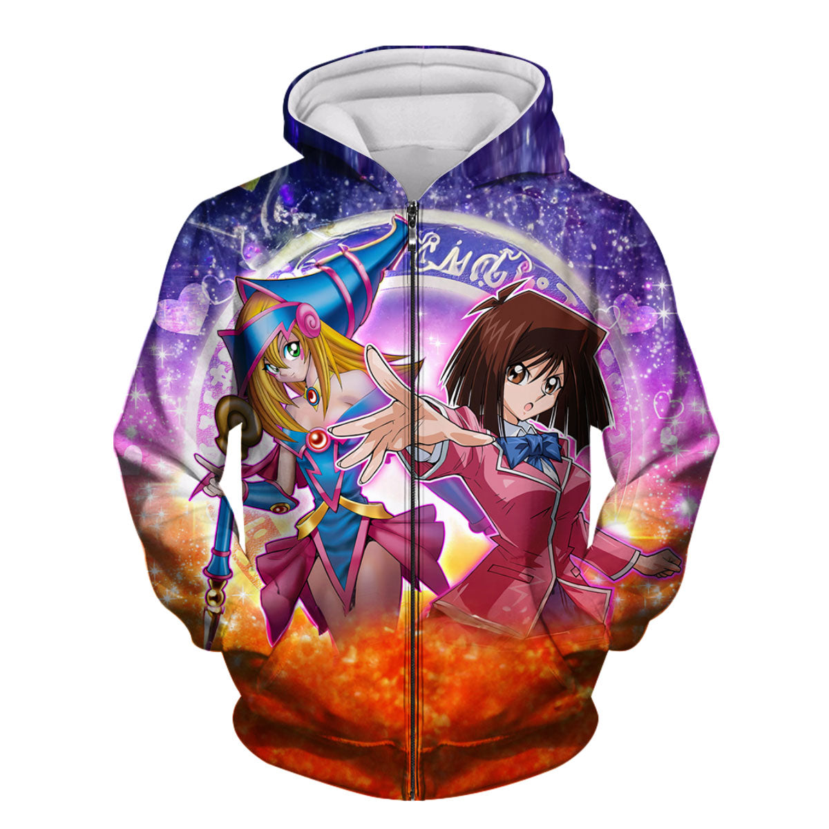 Yugioh Dark Magician Girl Tea Gardner Standing With Sparkling Pink Stars Anime Apparel