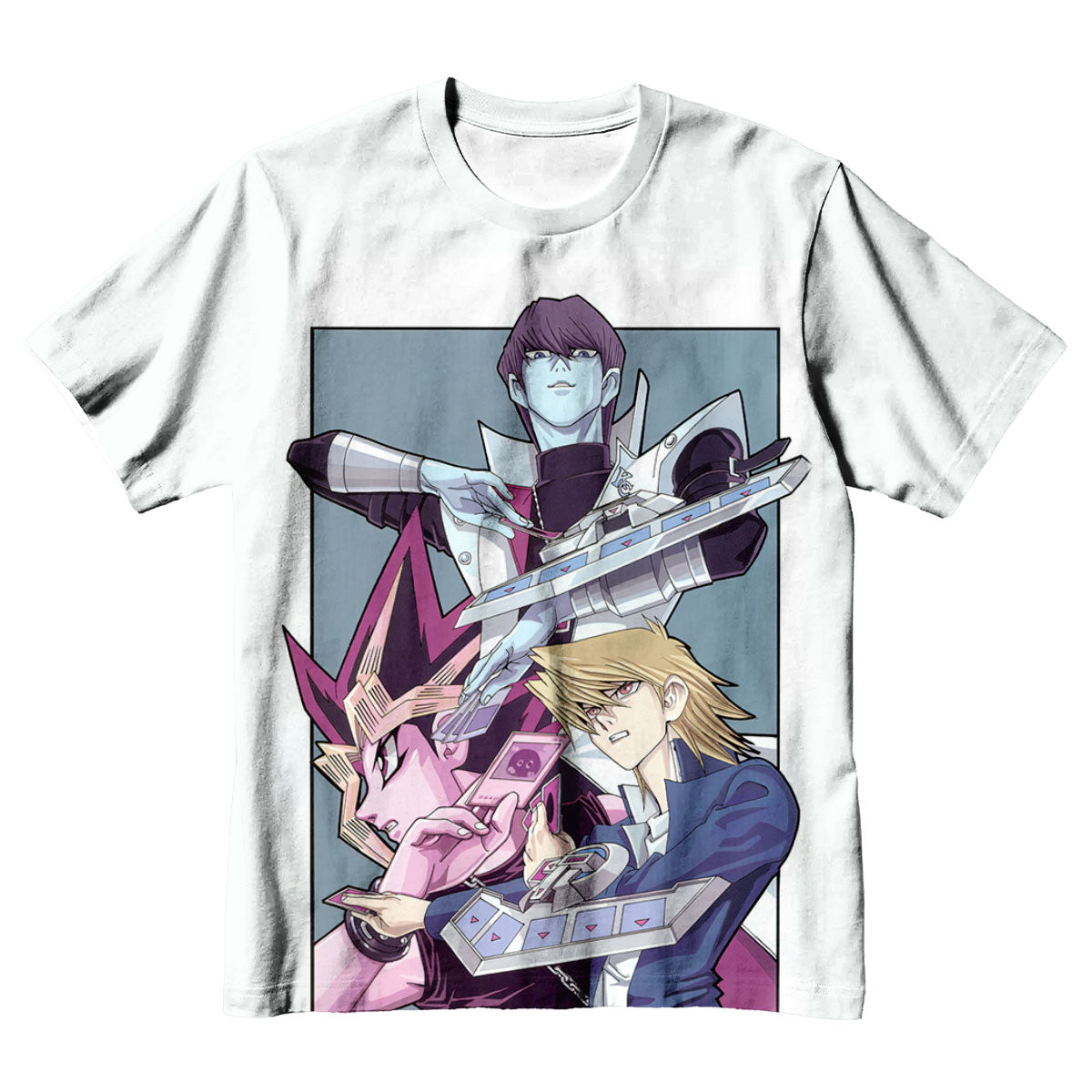 Yugioh Dark Magician Holding Blue Card Standing Anime Apparel