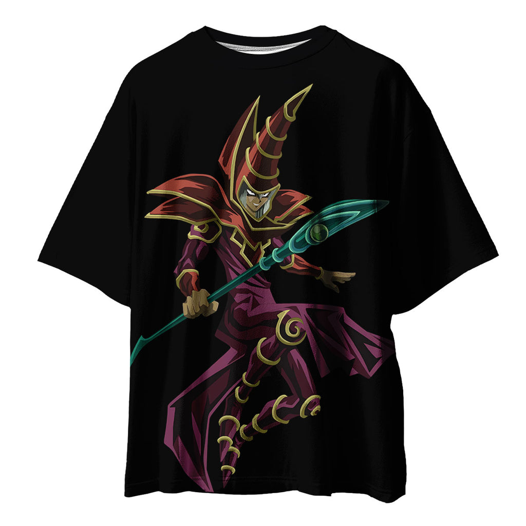 Yugioh Dark Magician Holding Red Staff In Battle Anime Apparel