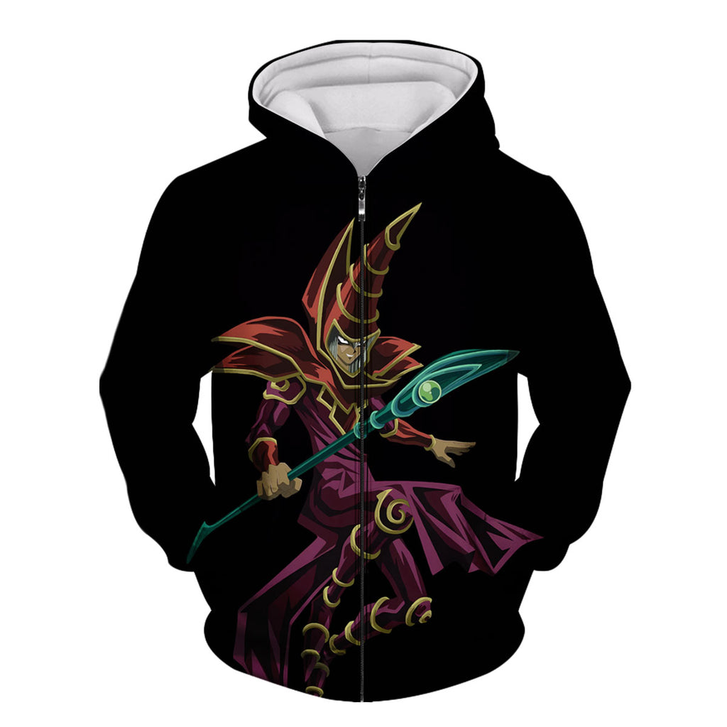 Yugioh Dark Magician Holding Red Staff In Battle Anime Apparel