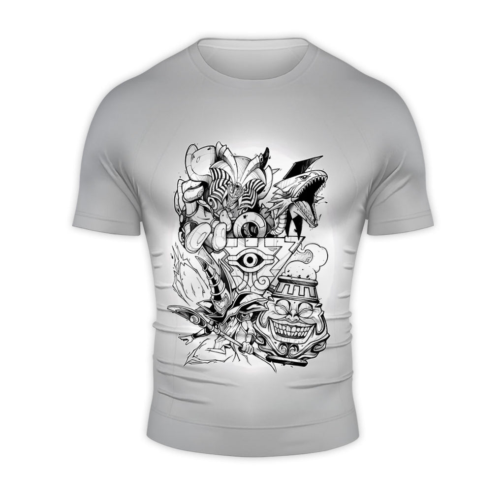 Yugioh Dark Magician Monochrome Combat Stance Illustration Anime Apparel