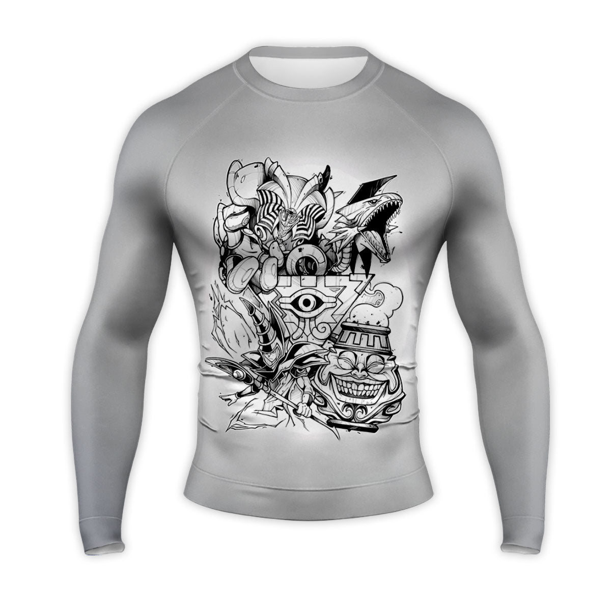 Yugioh Dark Magician Monochrome Combat Stance Illustration Anime Apparel