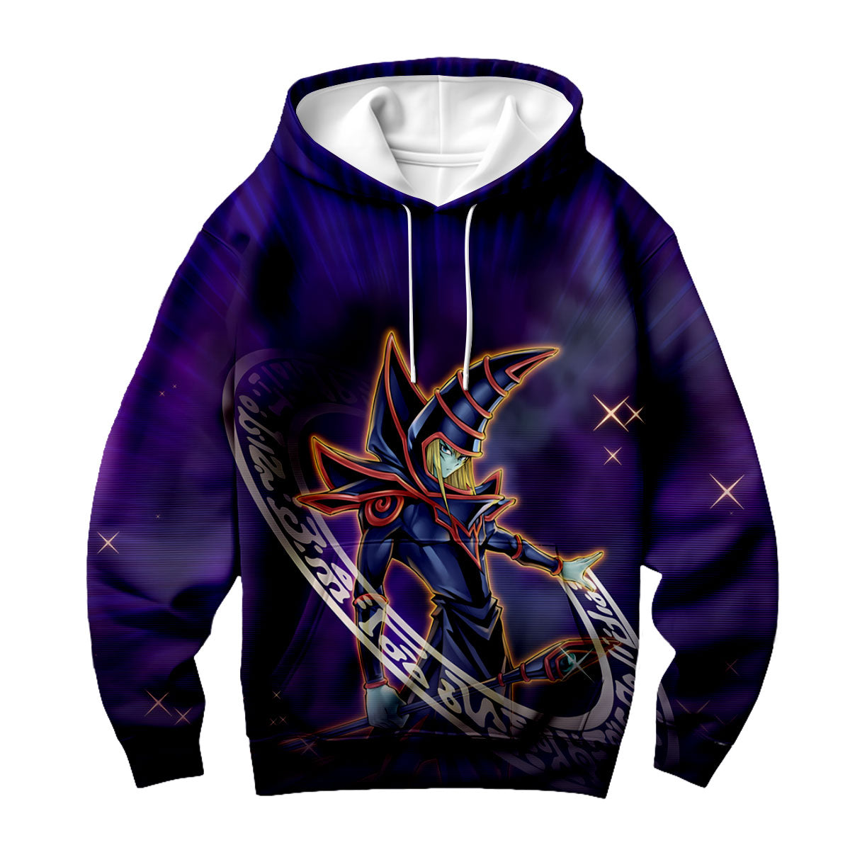 Yugioh Dark Magician Standing In Purple Magic Circle Anime Apparel