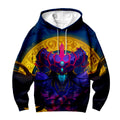 Yugioh Dark Magician Standing With Blue Mystic Symbols Anime Apparel