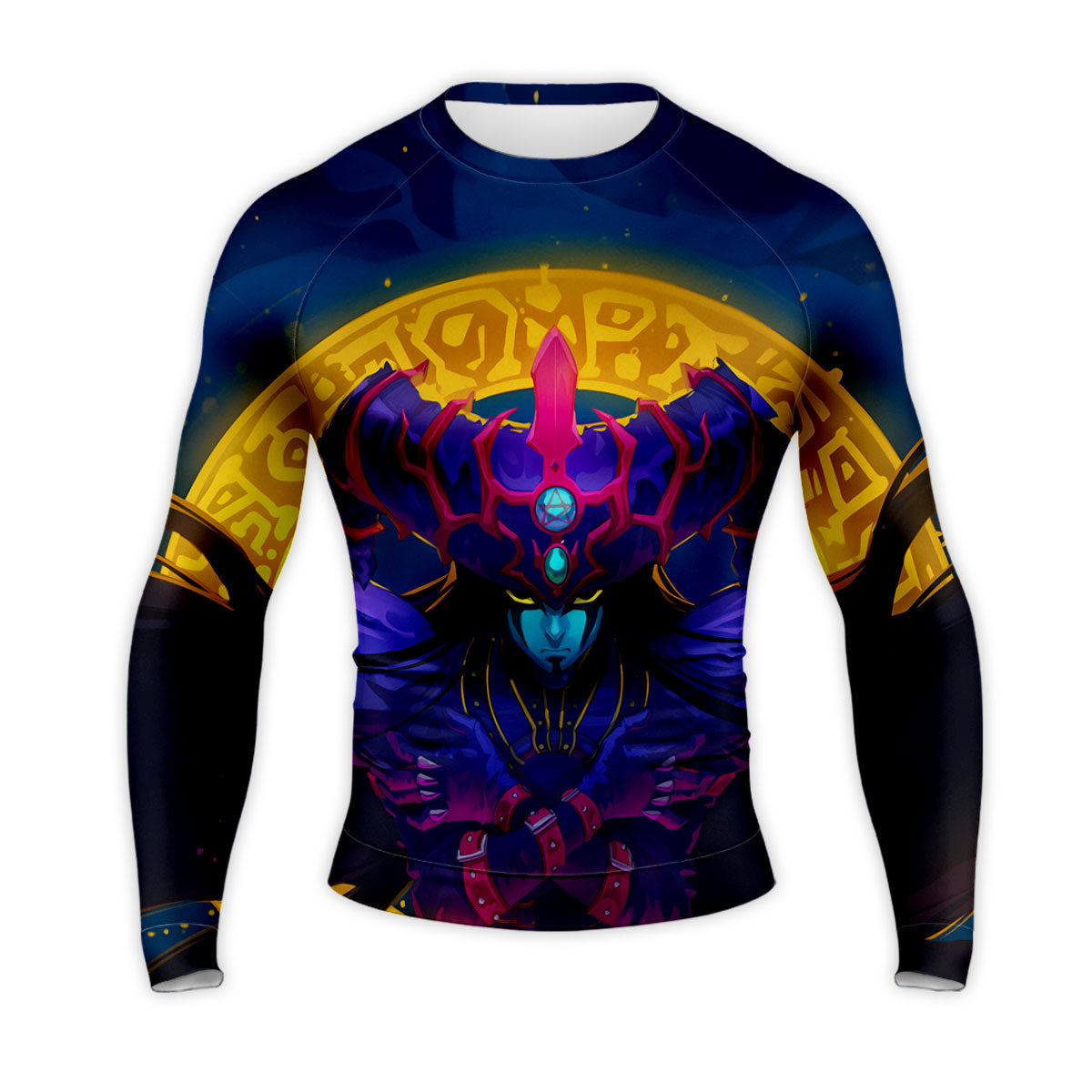 Yugioh Dark Magician Standing With Blue Mystic Symbols Anime Apparel