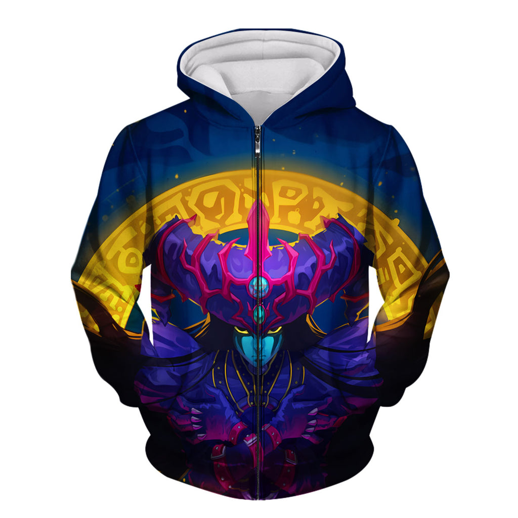 Yugioh Dark Magician Standing With Blue Mystic Symbols Anime Apparel