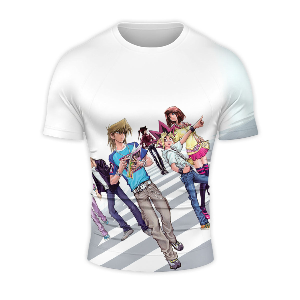 Yugioh Duel Monsters Characters Standing In A Row Anime Apparel