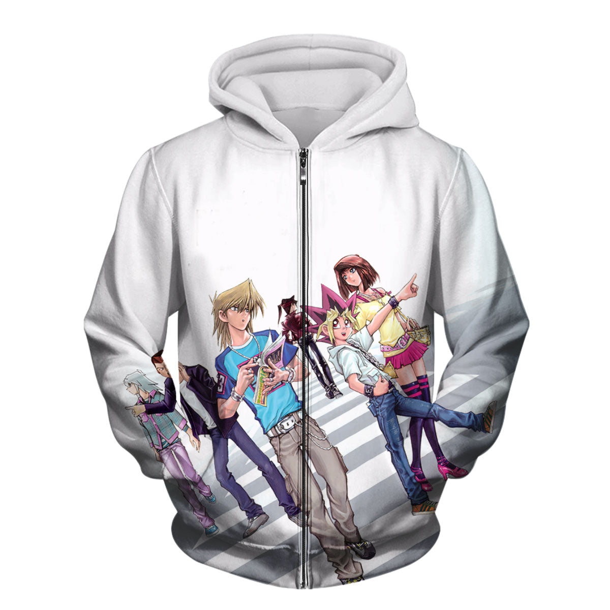 Yugioh Duel Monsters Characters Standing In A Row Anime Apparel