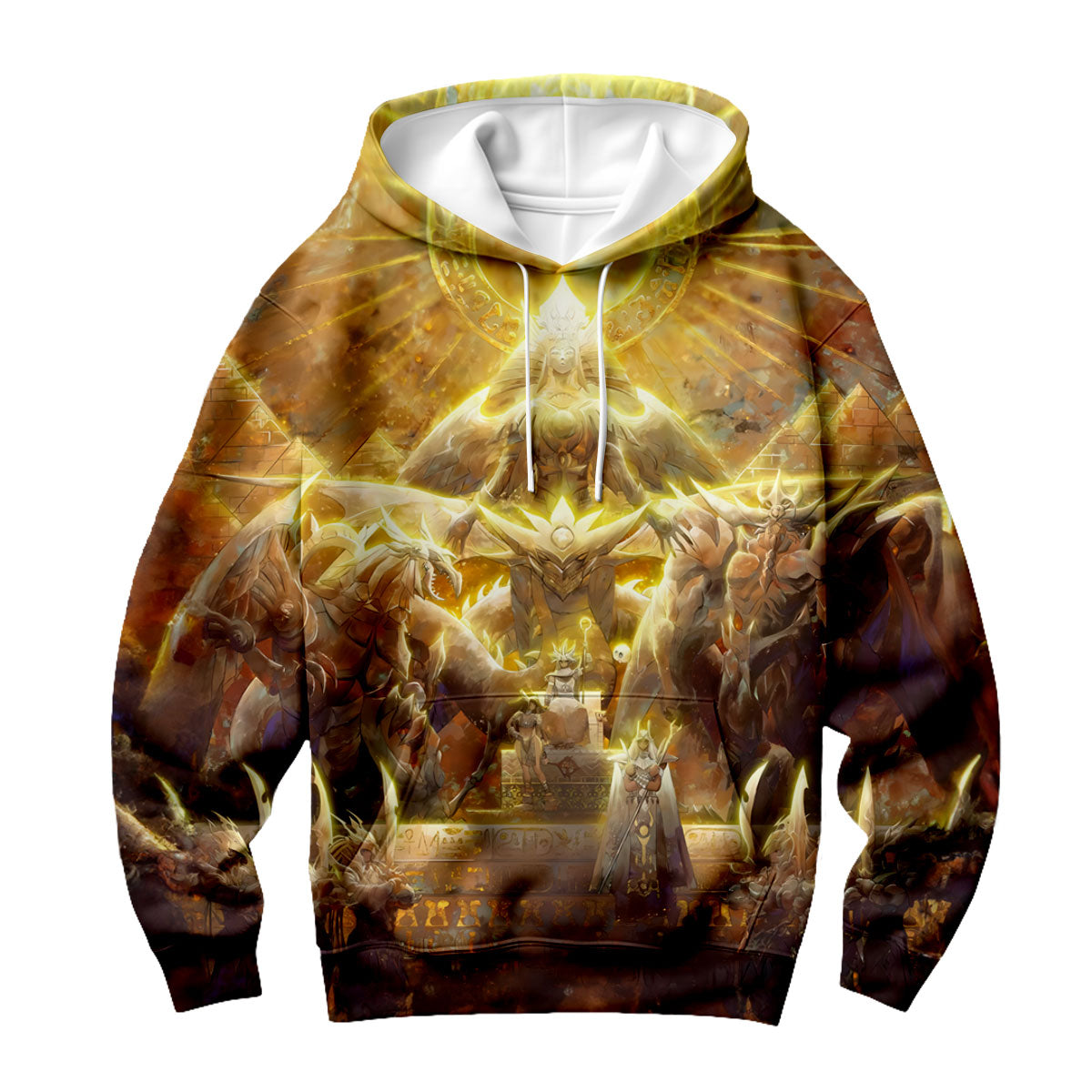 Yugioh Egyptian God Cards Standing In Golden Radiance Anime Apparel