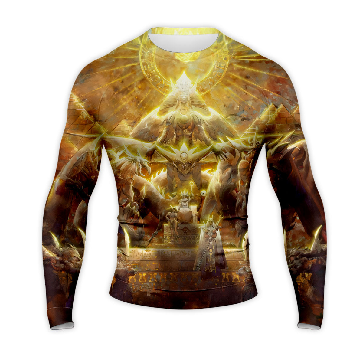 Yugioh Egyptian God Cards Standing In Golden Radiance Anime Apparel