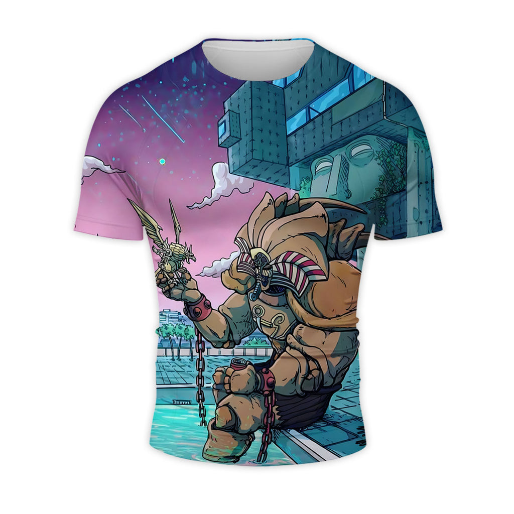 Yugioh Exodia Sitting By Pink Poolside Anime Apparel
