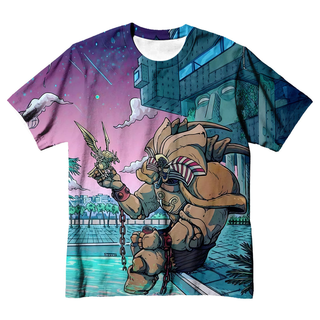 Yugioh Exodia Sitting By Pink Poolside Anime Apparel