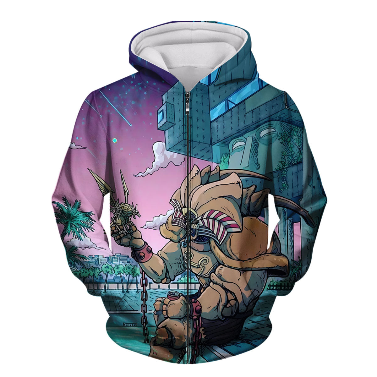 Yugioh Exodia Sitting By Pink Poolside Anime Apparel