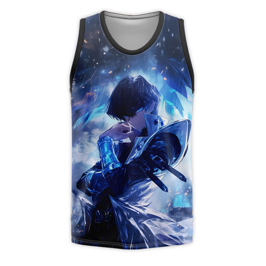 Yugioh Seto Kaiba Surrounded By Blue Glowing Aura Anime Apparel
