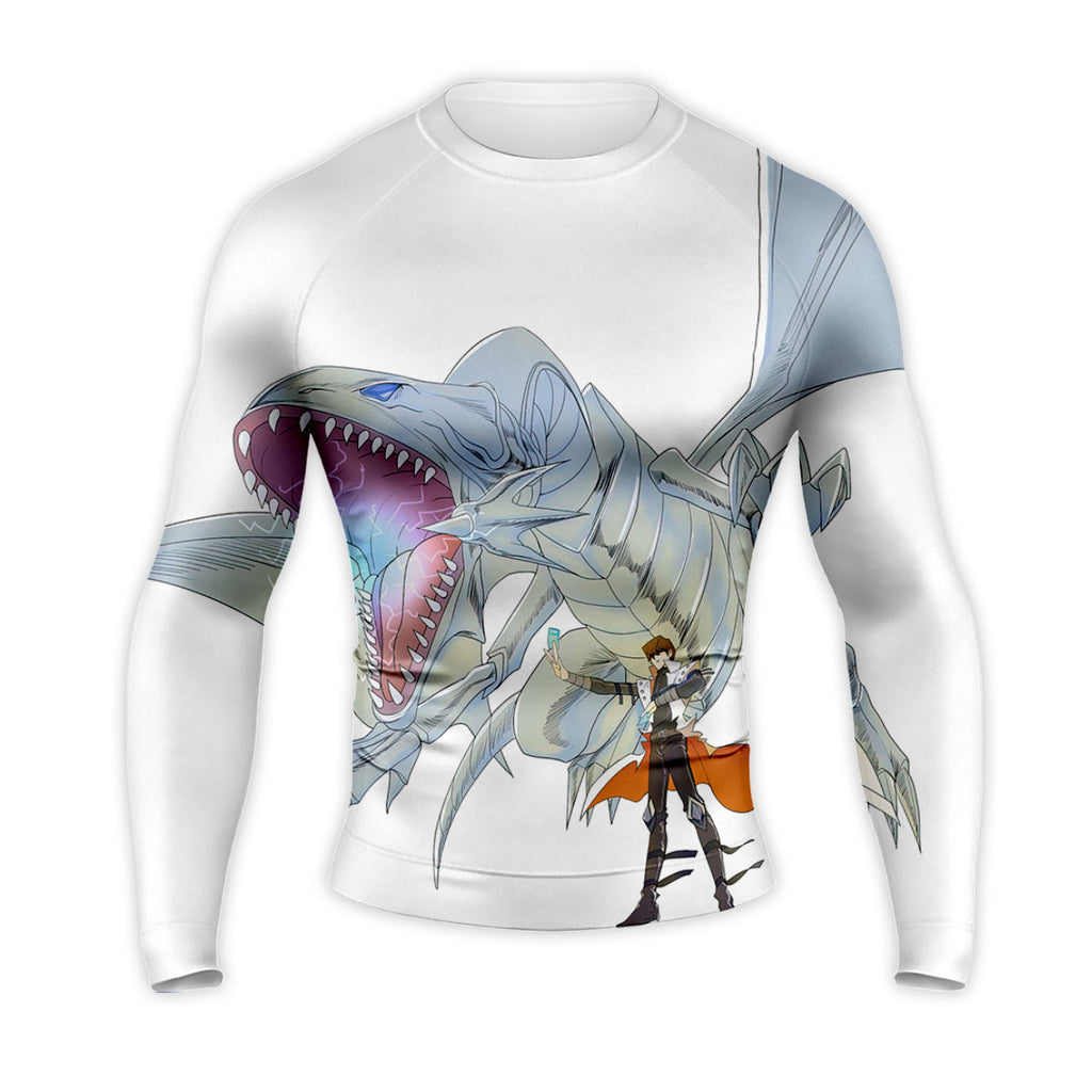 Yugioh Seto Kaiba With Blueeyes White Dragon Standing Anime Apparel