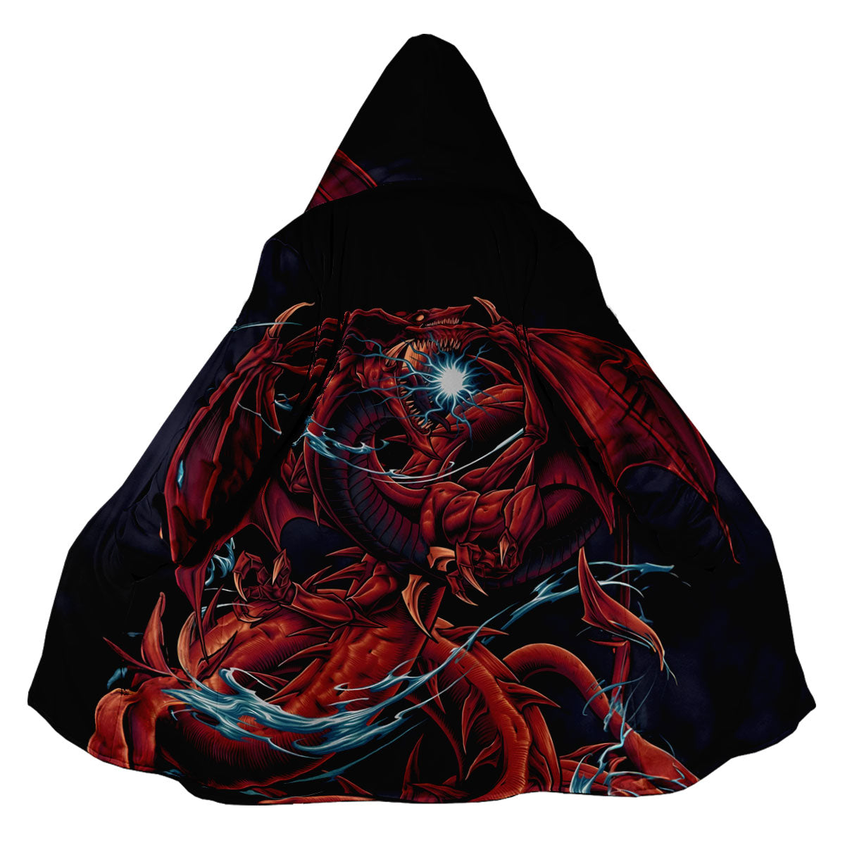 Yugioh Slifer The Sky Dragon Glowing Blue Energy Red Aura Anime Apparel