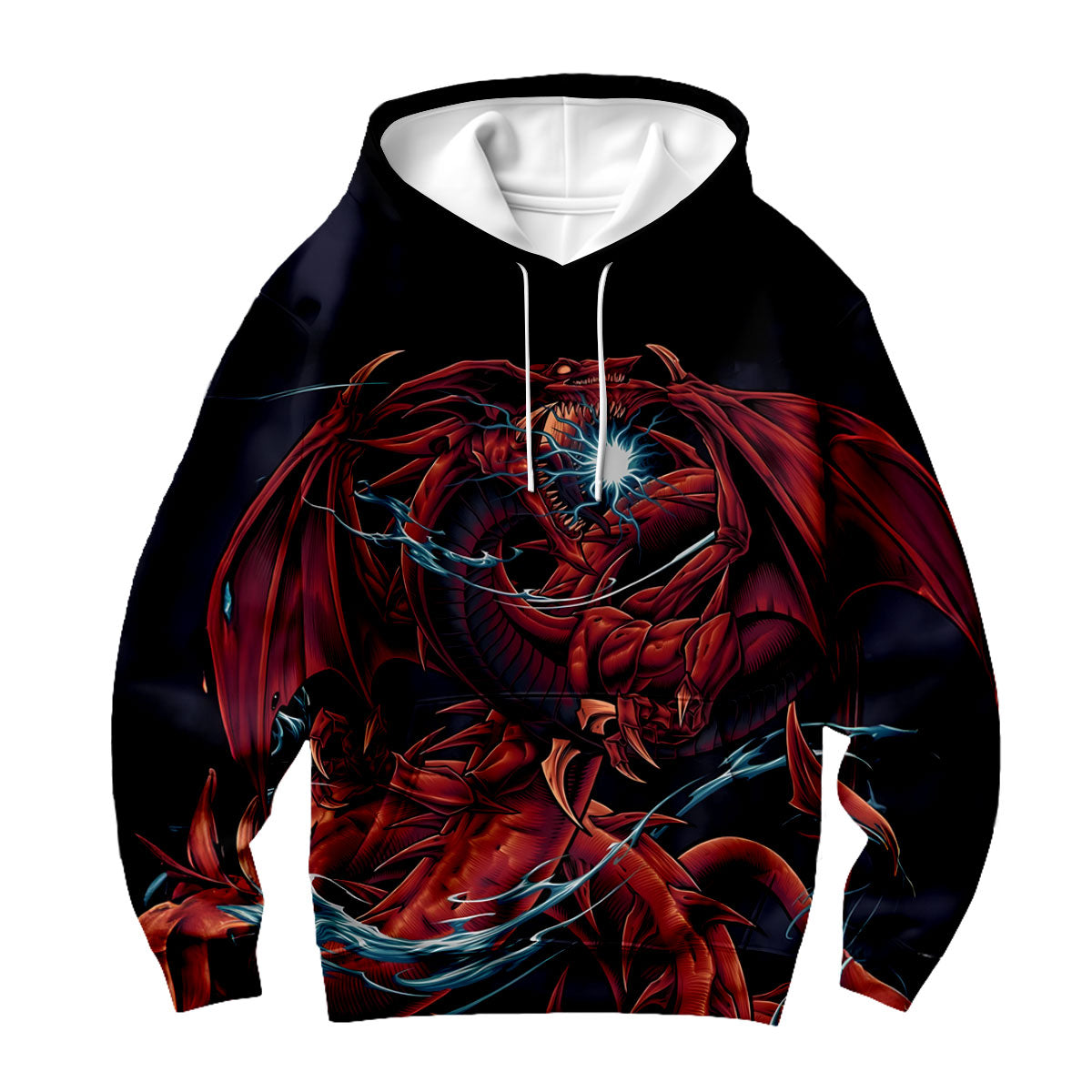 Yugioh Slifer The Sky Dragon Glowing Blue Energy Red Aura Anime Apparel