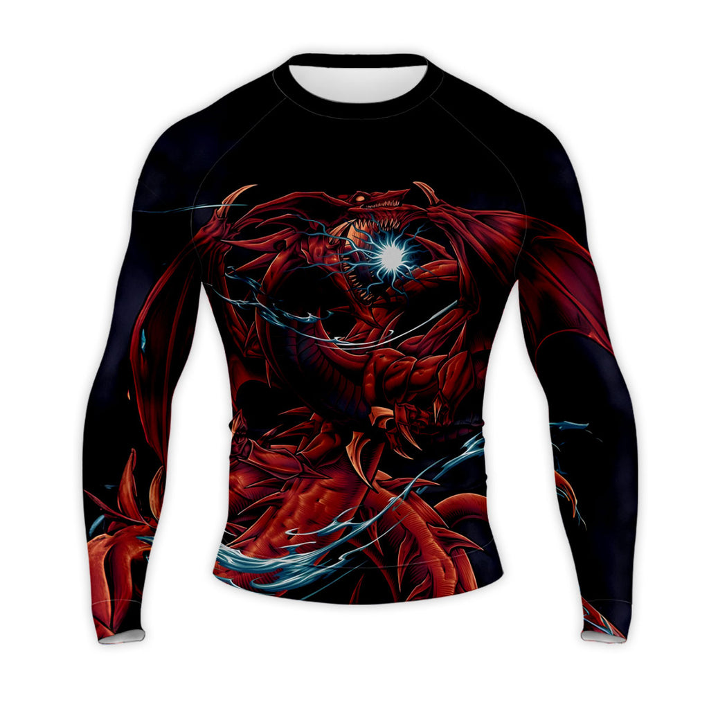 Yugioh Slifer The Sky Dragon Glowing Blue Energy Red Aura Anime Apparel