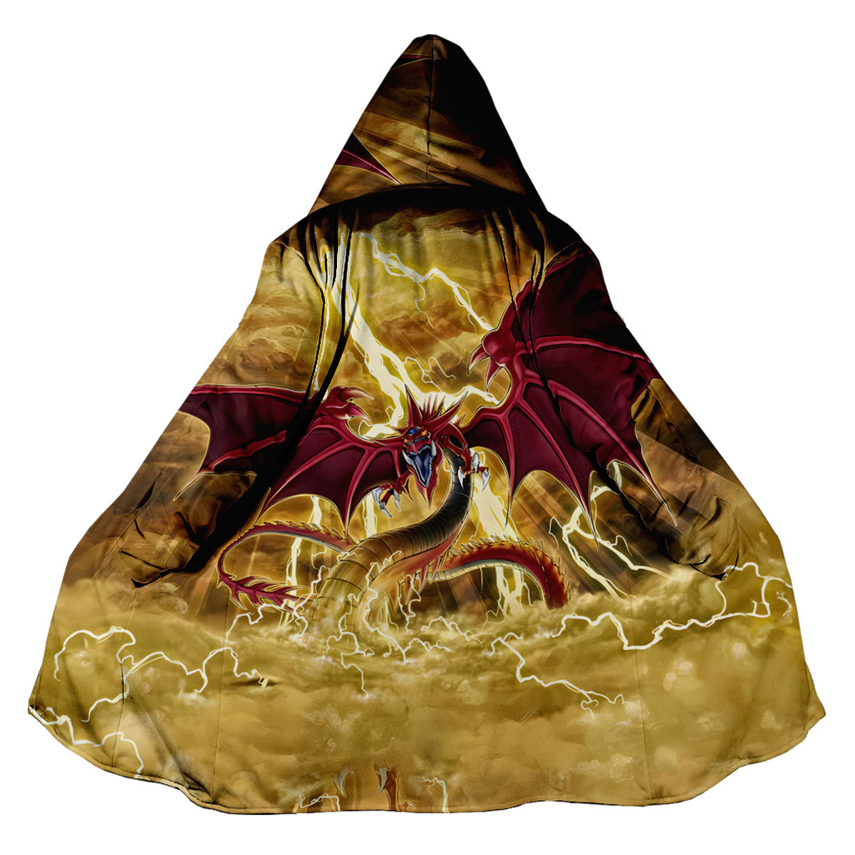Yugioh Slifer The Sky Dragon Soaring Amidst Golden Lightning Anime Apparel
