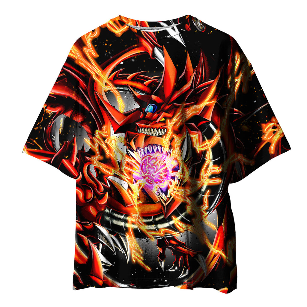 Yugioh Slifer The Sky Dragon With Red And Black Flames Anime Apparel