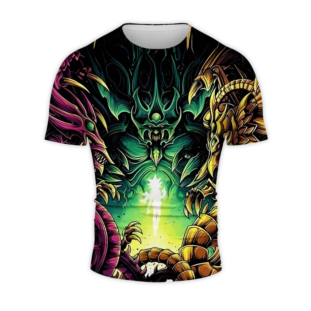 Yugioh The Three Egyptian Gods Clashing In Dark Battle Anime Apparel