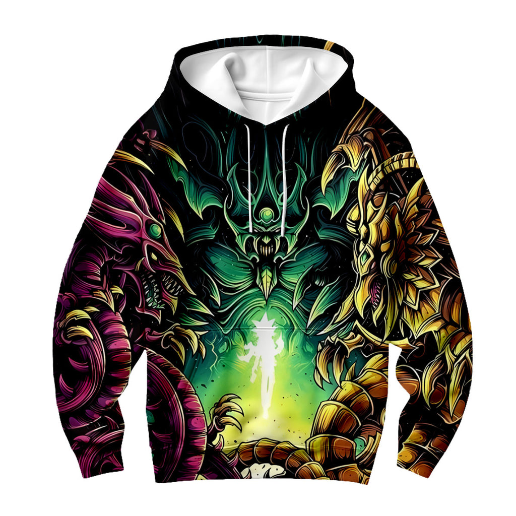 Yugioh The Three Egyptian Gods Clashing In Dark Battle Anime Apparel