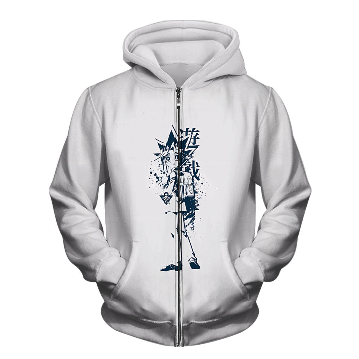 Yugioh Yugi Muto Black Silhouette Standing Anime Apparel