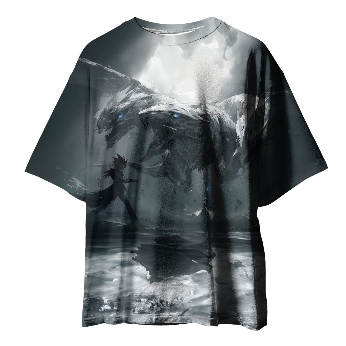 Yugioh Yugi Muto Confronting Blueeyes White Dragon Anime Apparel