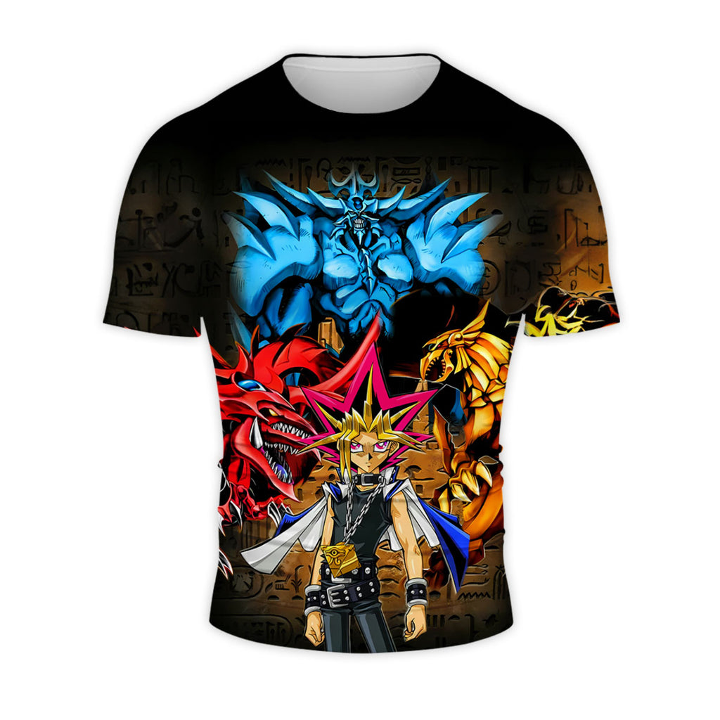 Yugioh Yugi Muto Confronting Powerful Dark Monster Anime Apparel