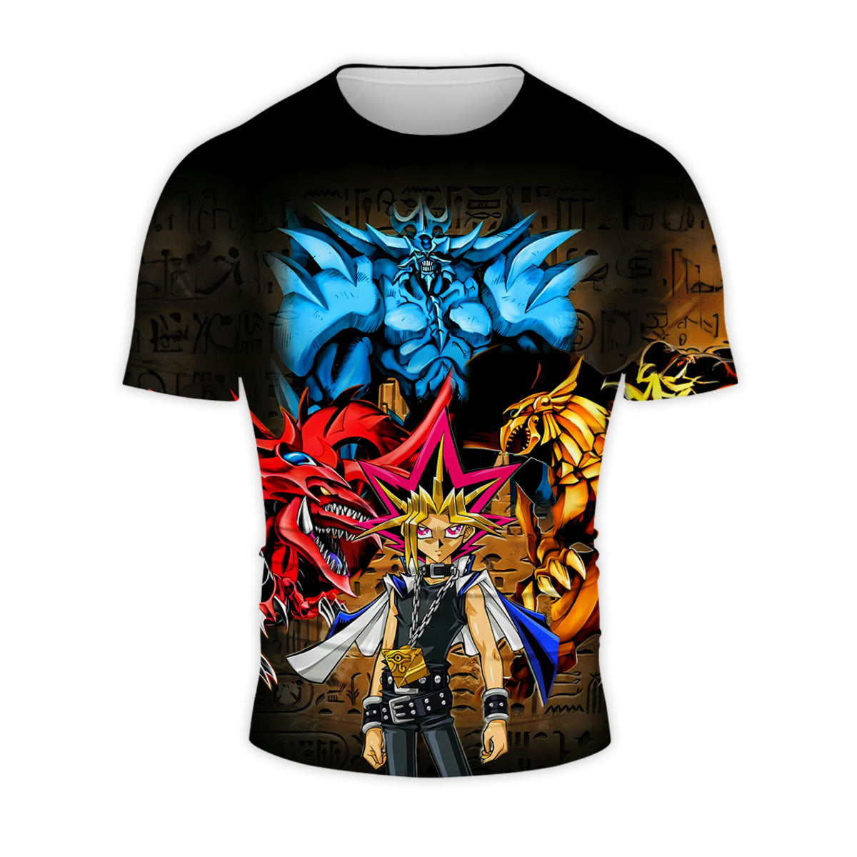 Yugioh Yugi Muto Confronting Powerful Dark Monster Anime Apparel