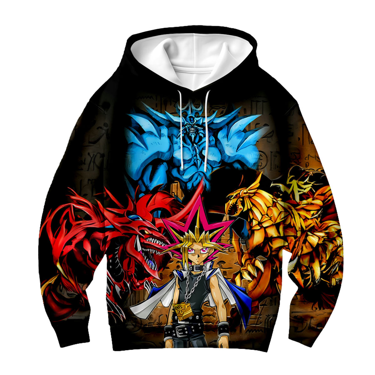 Yugioh Yugi Muto Confronting Powerful Dark Monster Anime Apparel