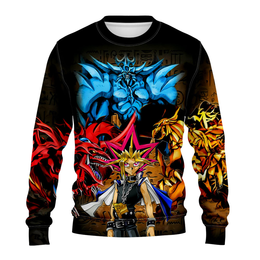 Yugioh Yugi Muto Confronting Powerful Dark Monster Anime Apparel