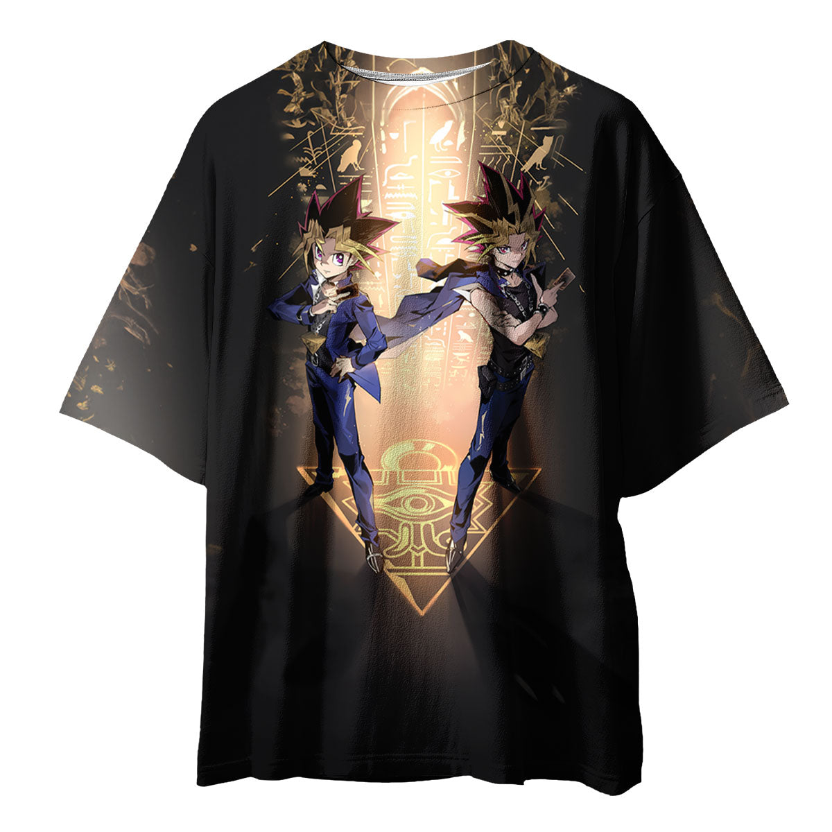 Yugioh Yugi Muto Dark Yugi Standing Amid Ancient Dark Symbols Anime Apparel