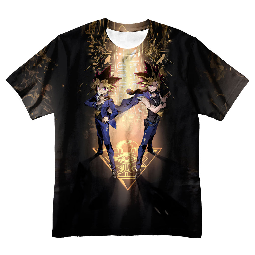 Yugioh Yugi Muto Dark Yugi Standing Amid Ancient Dark Symbols Anime Apparel