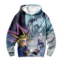 Yugioh Yugi Muto Facing Blueeyes White Dragon In Battle Anime Apparel
