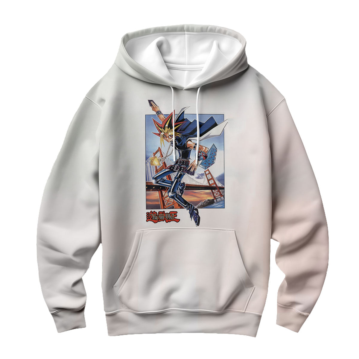 Yugioh Yugi Muto Holding Blue Card Classic Cover Pose Anime Apparel