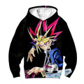 Yugioh Yugi Muto Holding Blue Card During Duel Anime Apparel