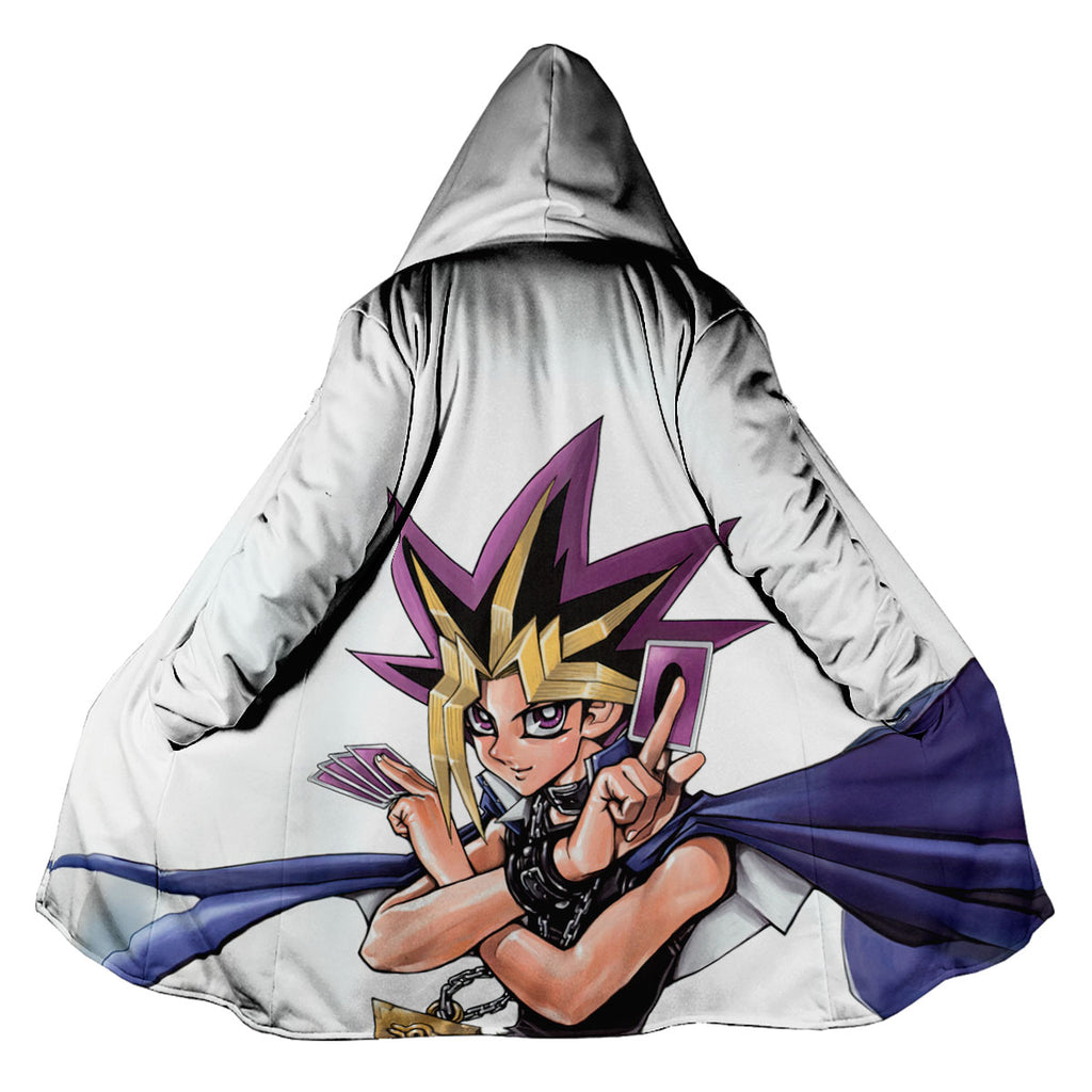 Yugioh Yugi Muto Holding Purple Card Anime Apparel